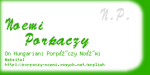 noemi porpaczy business card